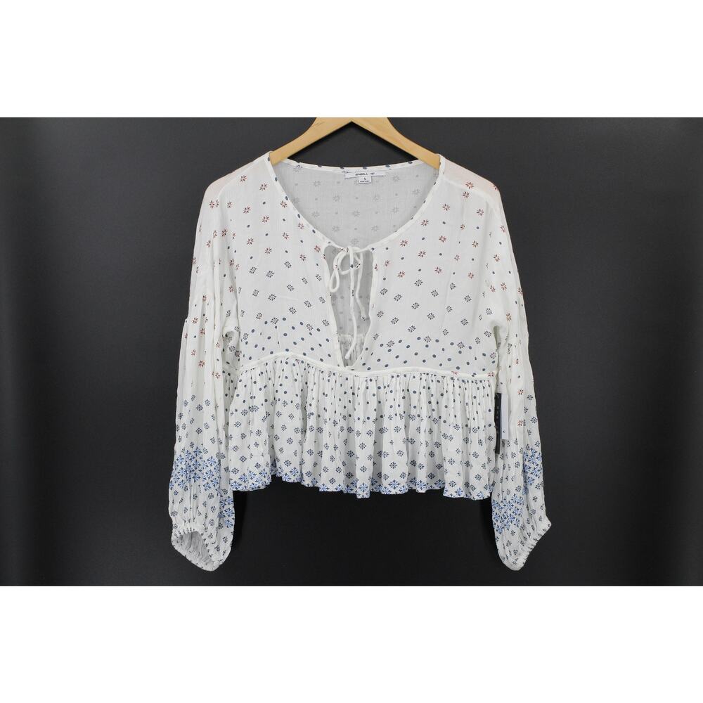 NWT O'Neill peplum paisley print blouse small boho chic bohemian cottagecore